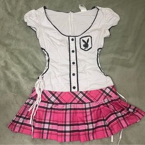 PLAYBOY BUNNY Sexy School Costume Halloween